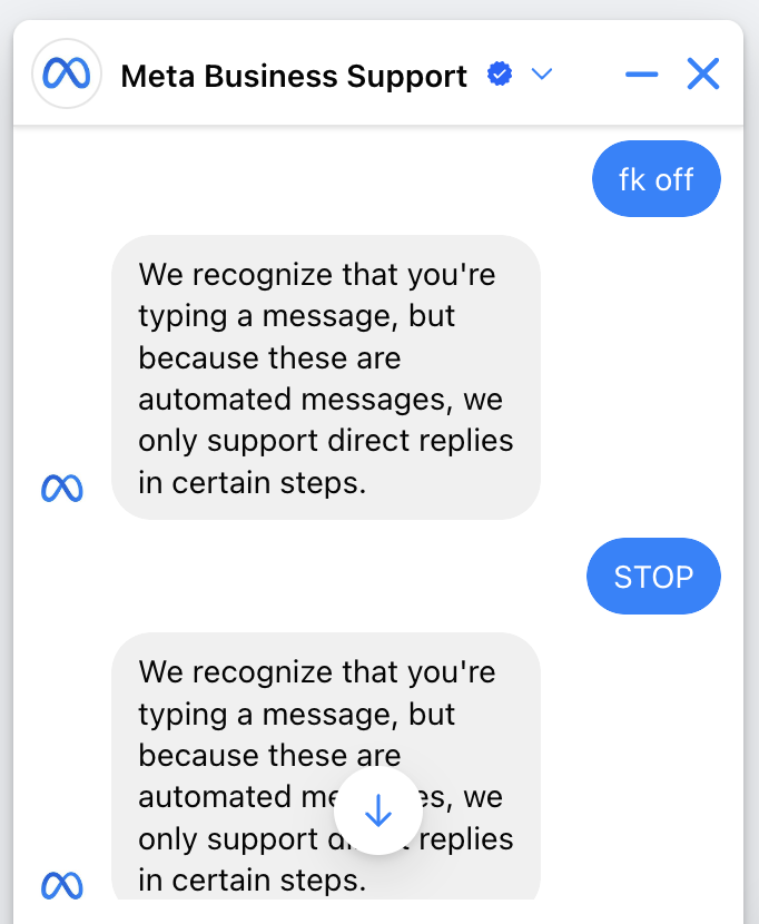 fk off facebook business support